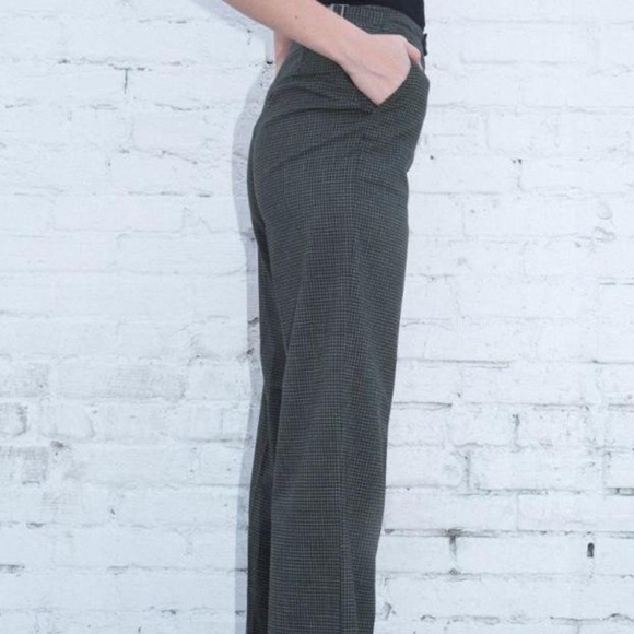 Brandy Melville Pants - John Galt Brandy Melville Green Plaid Pants adjustable waist size 26 women